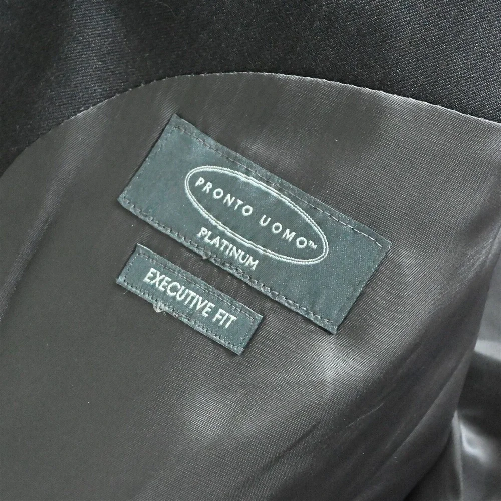 Pronto Uomo Platinum 48R‎ Gray Executive 100% Wool Blazer Suit Jacket Sport Coat